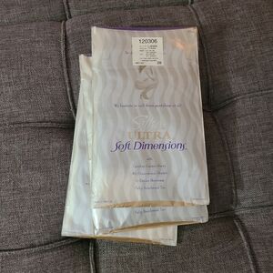 Bundle 3 pkgs PANTYHOSE OFF-BLACK NYLON SPANDEX PANTY HOSE HOSIERY COTTON PLATED
